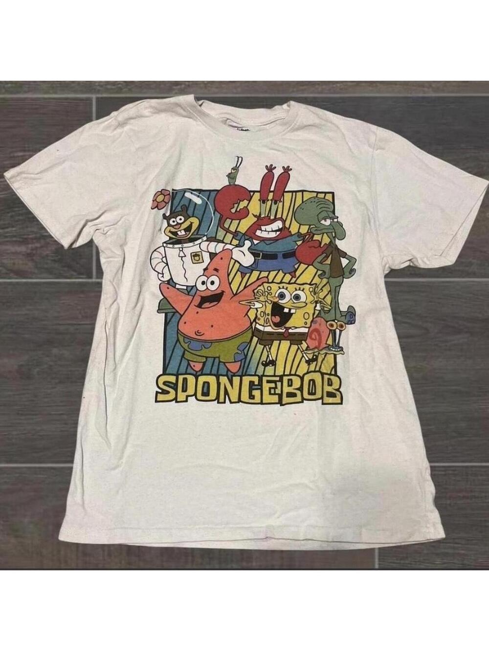 Medium White 90's SpongeBob SquarePants vintage T-shirt